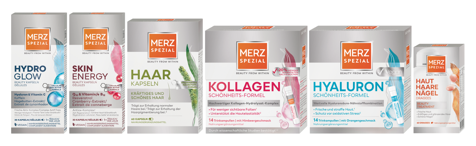 Abbildung aller Merz Spezial-Produkte